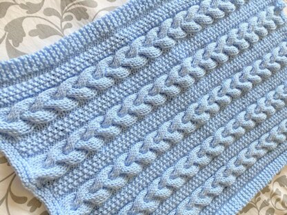 Braided Cable Baby Blanket