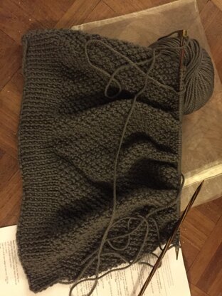 Sweater in irish moss stitch