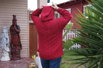 My Red Kimono-Hoody