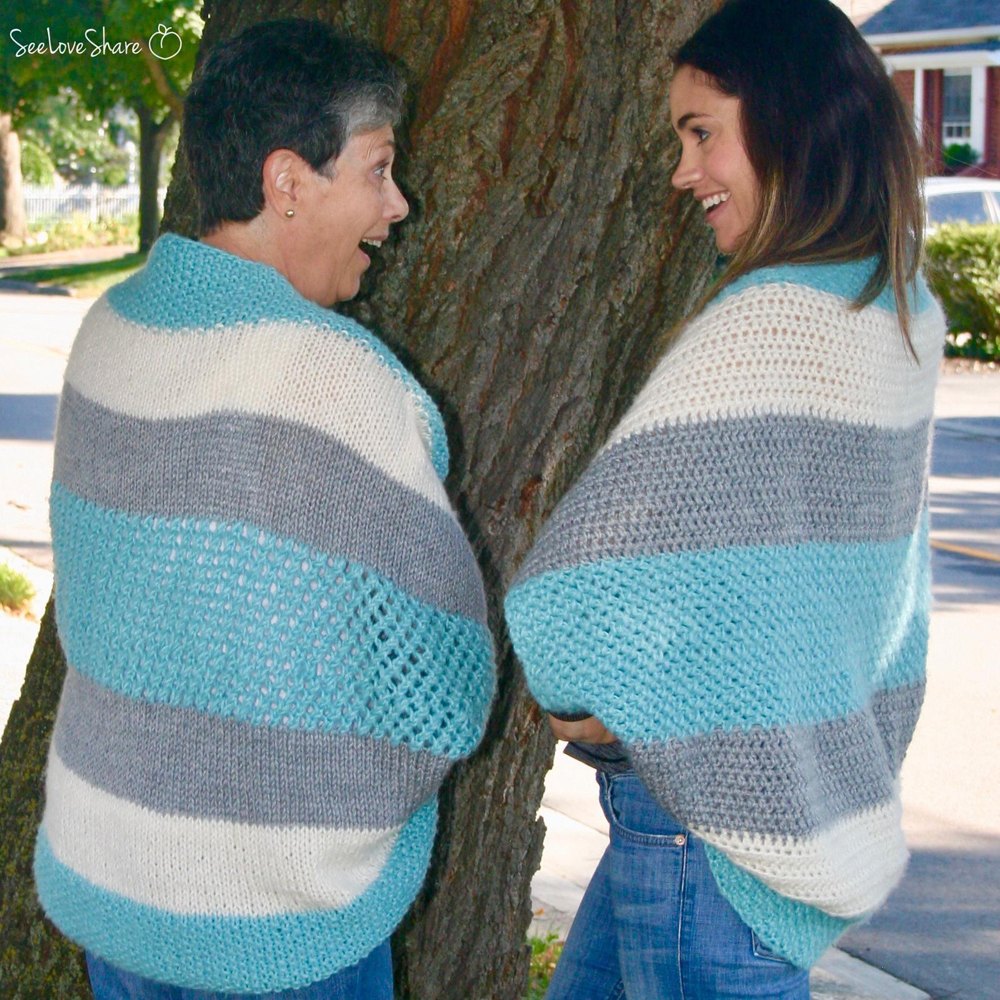 Easy knit blanket sweater free clearance pattern