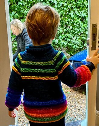 Multicolor Jumper And Hat