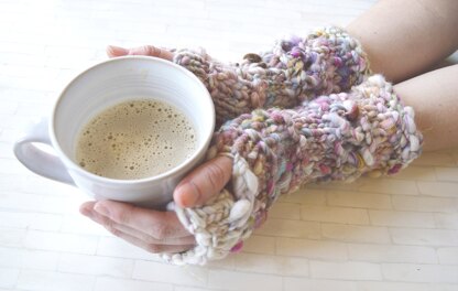 Stevie Gloves in Knit Collage Daisy Chain