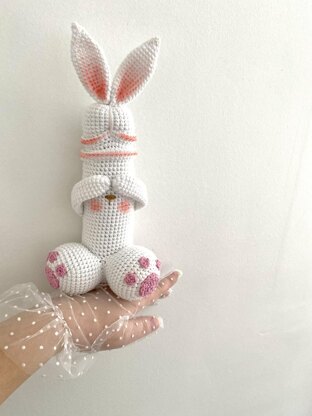 Cute Easter Bunny Penis funny crochet toy
