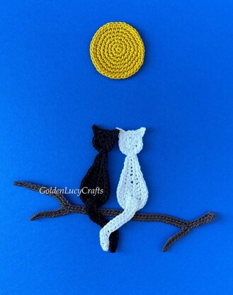 Cats and a Full Moon Applique