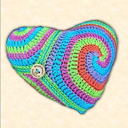 Heart with spirals Herz mit Spiralen Pillow