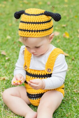 Bumble Bee Baby Hat & Playsuit Set