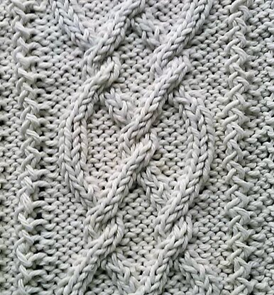 Aran Style Dishcloth Pretzel Twist