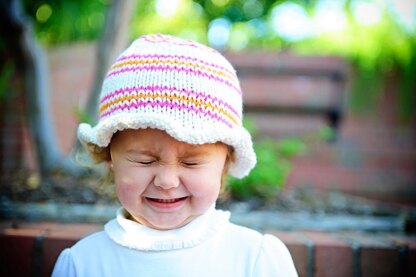 Ruffled Striped Hat