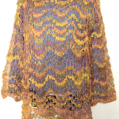 Feather and Fan Jumper in Sirdar Divine
