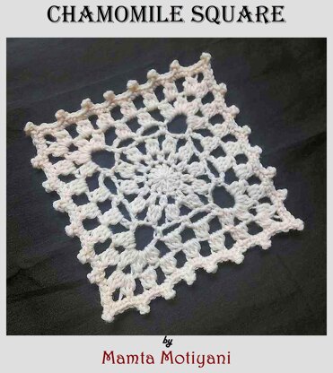 Chamomile Square Crochet Pattern For Home Decor