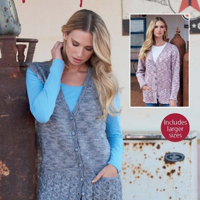 Cardigan & Waistcoat in Hayfield Journey DK  - 8191 - Downloadable PDF