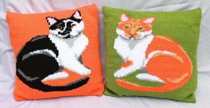 Black and White Cat Cushion Cover