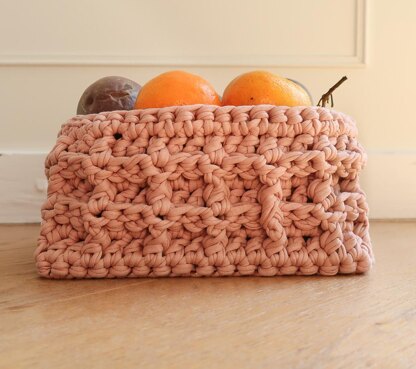 Waffle Stitch Basket