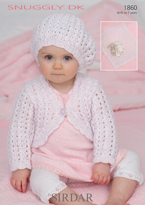 Baby Girls Cardigan, Blanket and Beret in Sirdar Snuggly DK - 1860 - Downloadable PDF