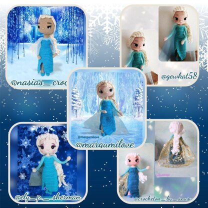 Ice Queen princess Amigurumi