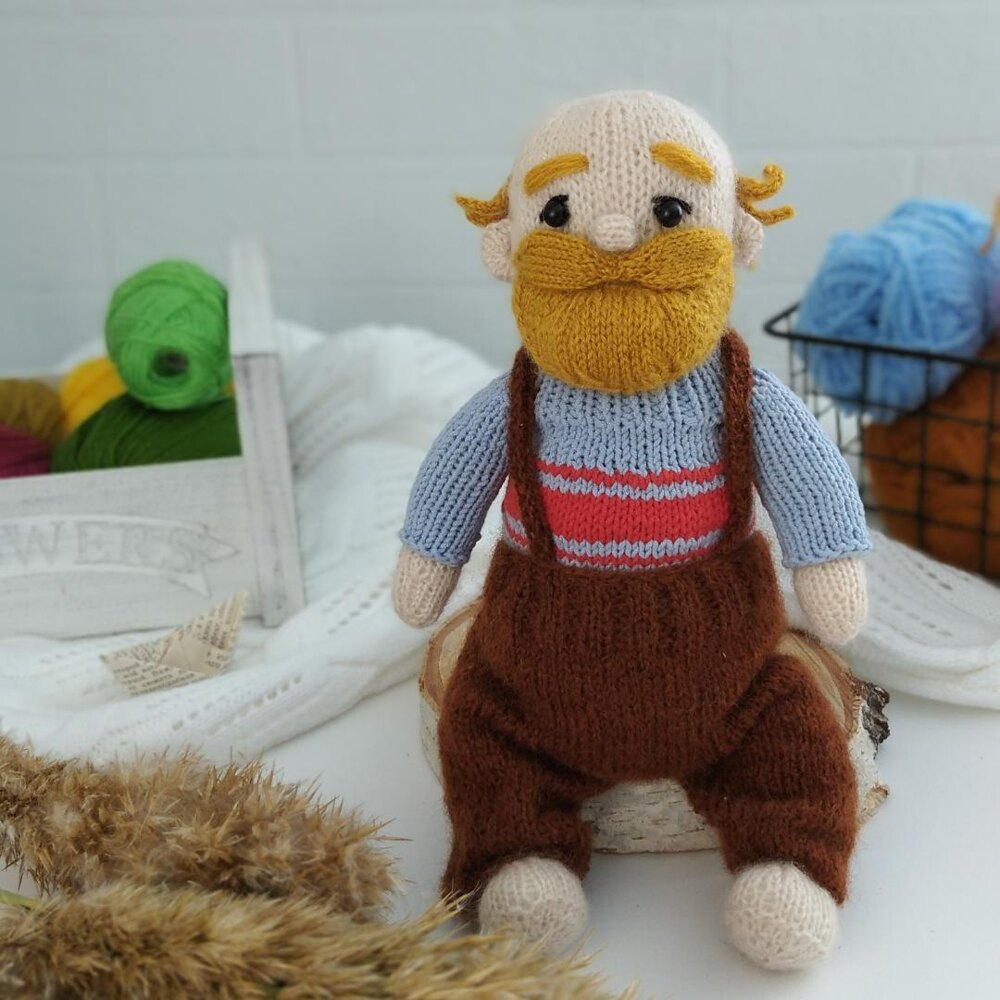 Grandpa Doll Knitting Pattern Knitting pattern by WorldCountryToys