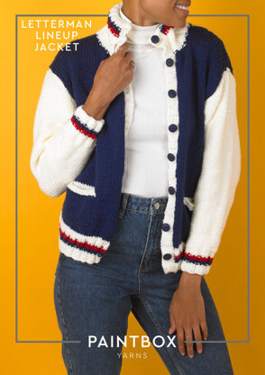 Paintbox Yarns Letterman Lineup Jacket PDF (Free)