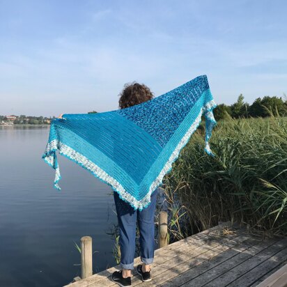 Penny Lane Blue Sky Shawl