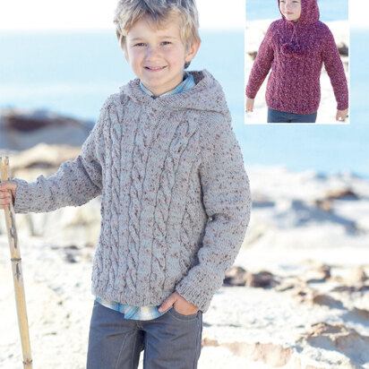 Hooded Sweater in Sirdar Snuggly Tiny Tots DK - 4498 - Downloadable PDF