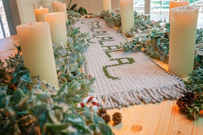 Falalalala Crochet Table Runner