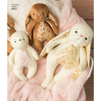 Simplicity 8625 Stuffed Animals and Gift Bags - Paper Pattern, Size OS (ONE SIZE)