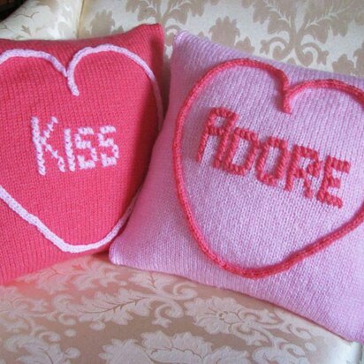 Love Heart Cushions (Kiss & Adore)