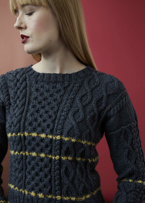 "Grete Jumper" - Jumper Knitting Pattern For Women in Debbie Bliss Cashmerino Aran - DB225