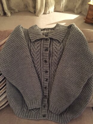 Ladies aran cardigan