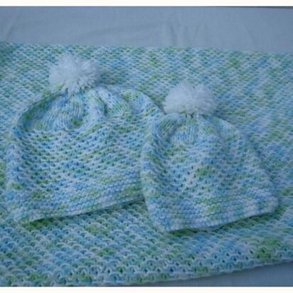 Funny Print Baby Hat Blanket. - knitting pattern