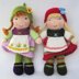 Fern and Flora - Knitted Dolls