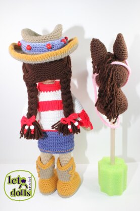 Crochet doll pattern, Amigurumi doll pattern, Medium doll, 18"/46cm,Gilda