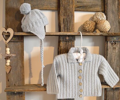 Baby Pilot Jacket & Matching Hat - P131