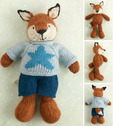 Boy fox in a star spangled sweater