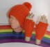 Toddler & Child Aran F.Rib Bobble Beanie & Gloves