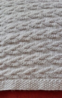 Cable & Leaf Baby Blanket