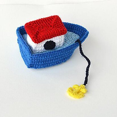 Boat Crochet Pattern, Boat Amigurumi, Boat with Anchor