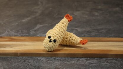 Crochet Shrimp Tempura Amigurumi Food