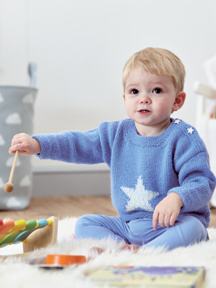 Bo Peep Little Star Sweater and Cardigan in West Yorkshire Spinners - DBP0122 - Downloadable PDF