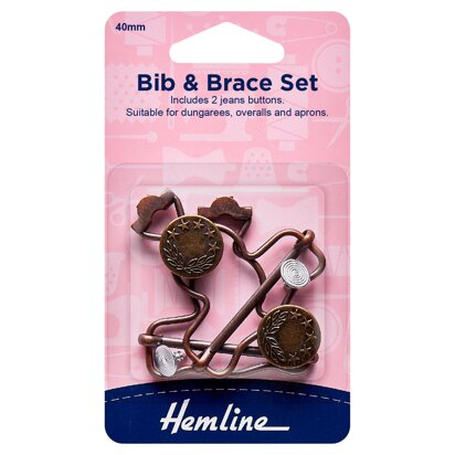 Hemline Bib and Brace Set - Bronze