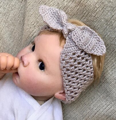 Baby Bow Headband Crochet Pattern Newborn - 12 months Infant Head Wrap