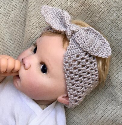 Baby Bow Headband Crochet Pattern Newborn - 12 months Infant Head Wrap