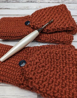 Moss Stitch Fingerless Gloves