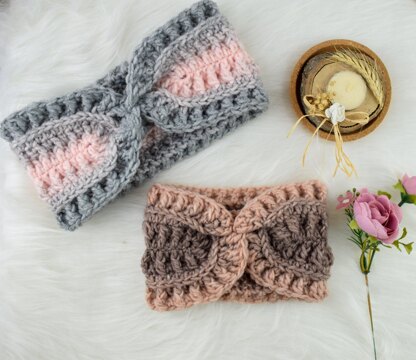 Crochet easy "Alpine" headband/ ear warmer