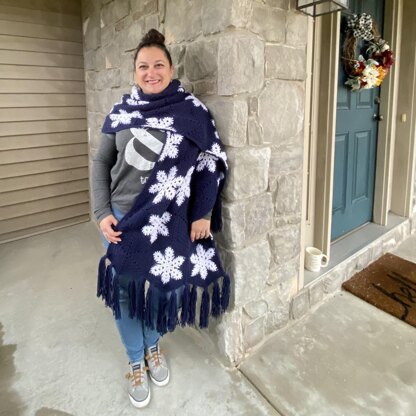 Stellar snowflake scarf