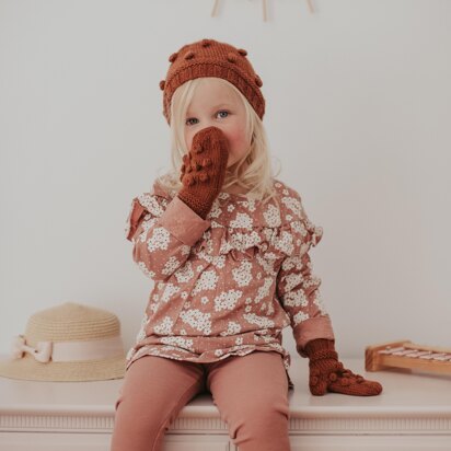 Popcorn Beanie and Mittens