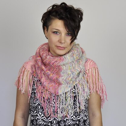 Chevron Fringe Shawl