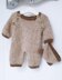 Baby bear boucle raglan romper & hat pdf knitting pattern, 0-12 months