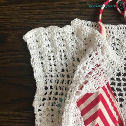 Crochet Shells & Squares Coverup