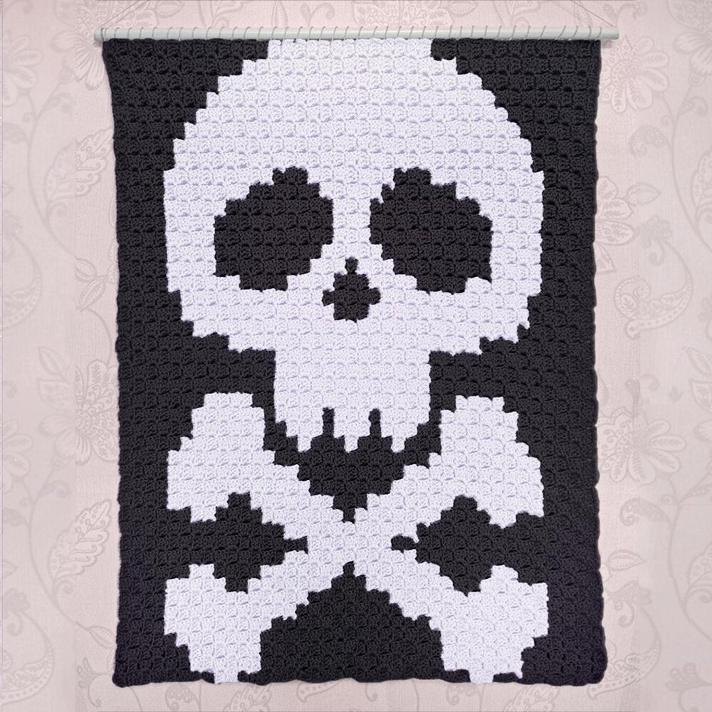 Crochet skull best sale baby blanket pattern