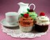 Cherry Candy Cupcake Pincushion